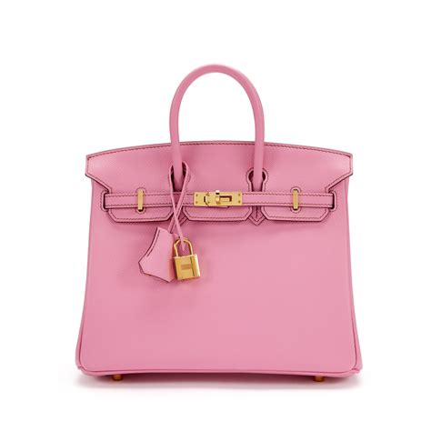 Hermès 5P Bubblegum Pink Epsom Birkin 25 Gold Hardware, .